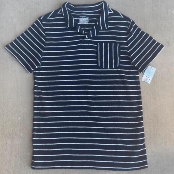 Cat & Jack Other - Navy and white striped polo shirt